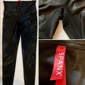 Spanx Faux Leather Leggings XL